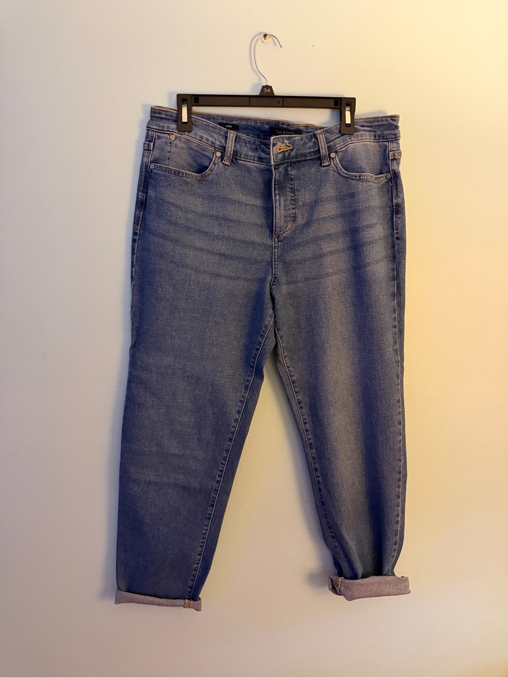 Talbots Women's Boyfriend Jeans in Medium Blue Wash